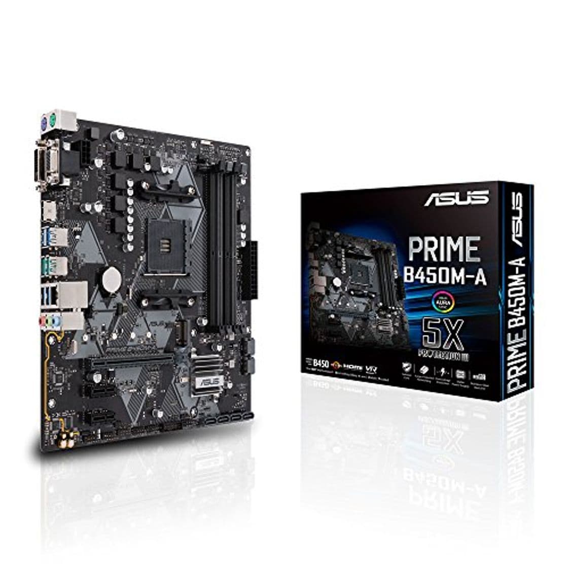 Electronic Asus PRIME B450M-A AMD AM4 B450 mATX - Placa con Aura Sync