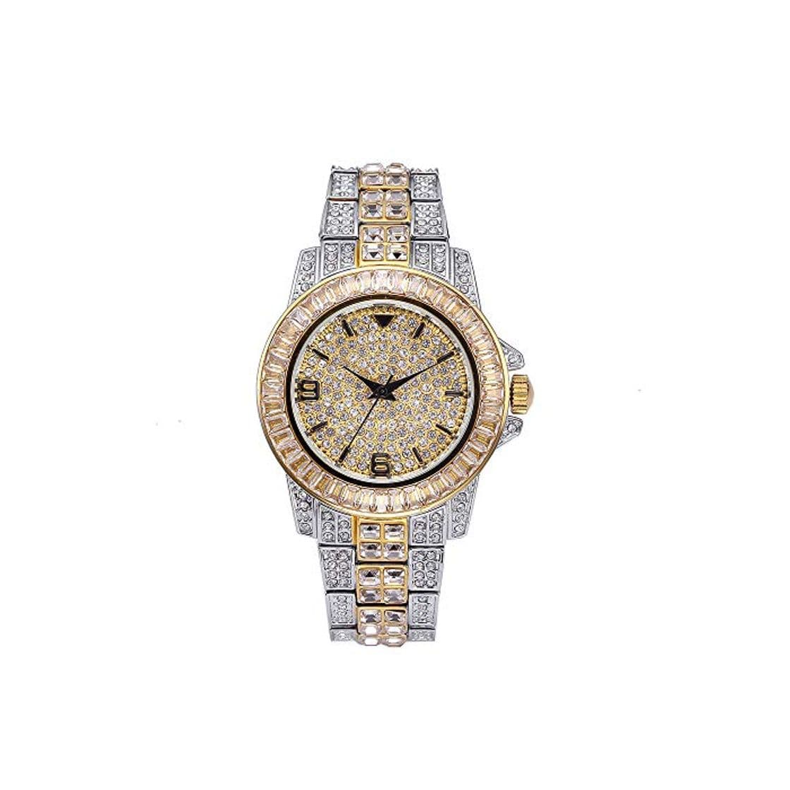 Fashion Reloj Diamond Diamond Watch con Reloj de Hip Hop Completo para Hombres