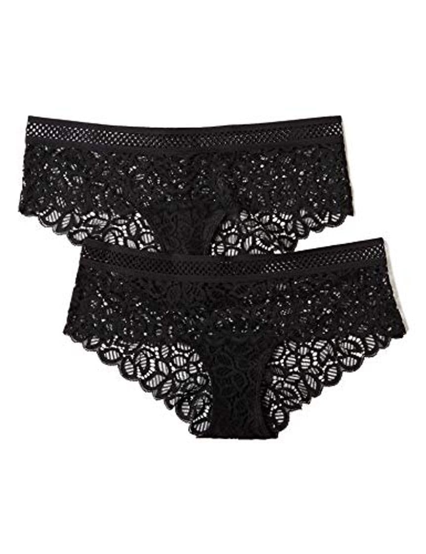 Producto Marca Amazon - IRIS & LILLY Culotte de Crochet y Encaje Mujer,