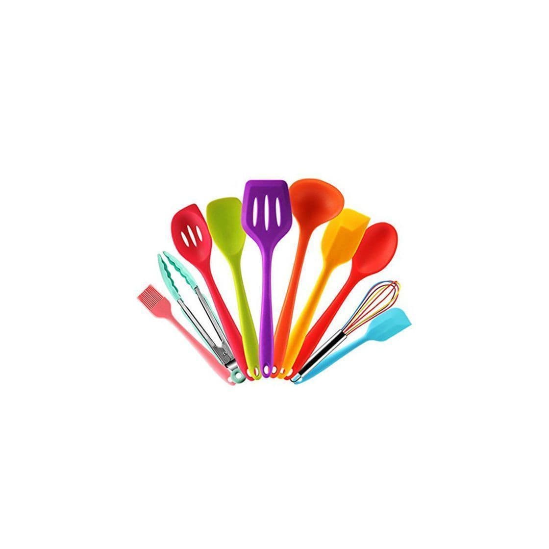 Elemento de la categoría hogar Set utensilios de cocina silicona de colores con Espátula