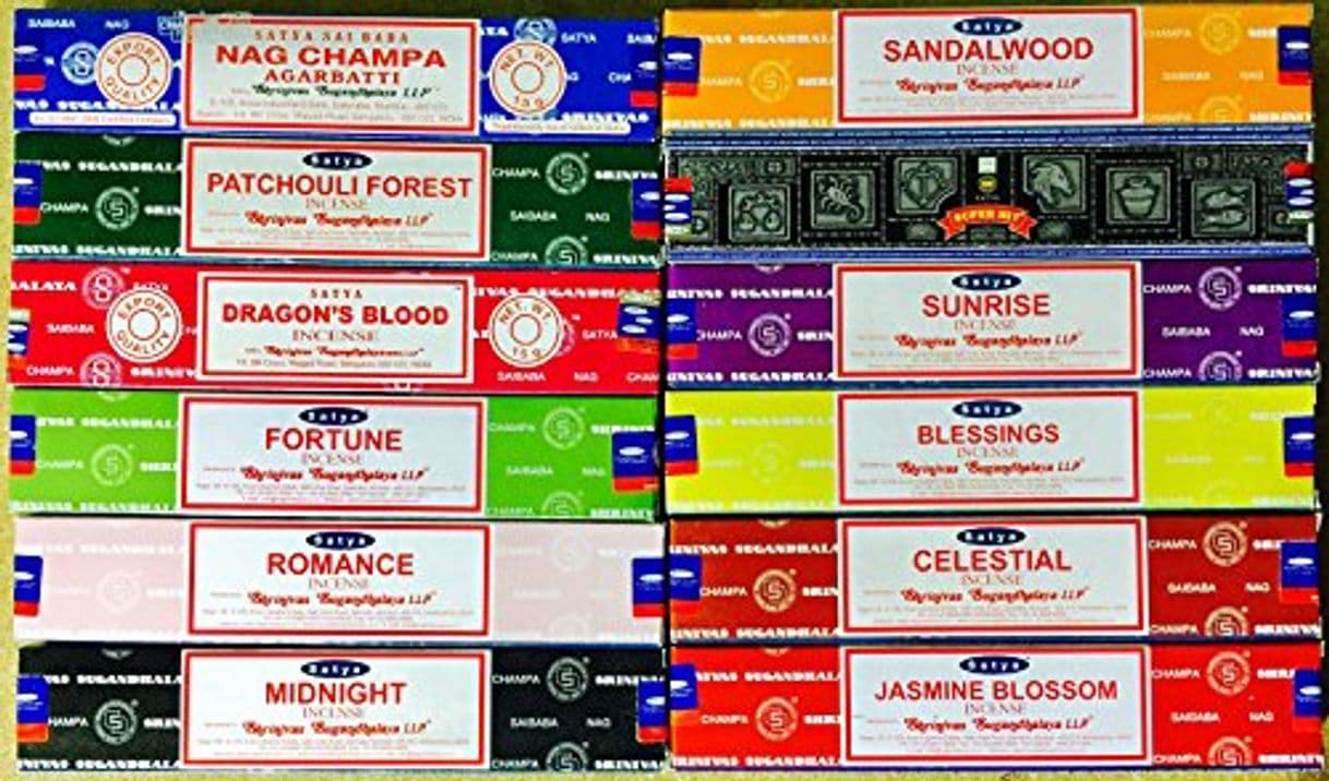 Product SATYA SAI BABA VARIETY MIX 12 X 15G VARIOUS FRAGRANCES TOGETHER