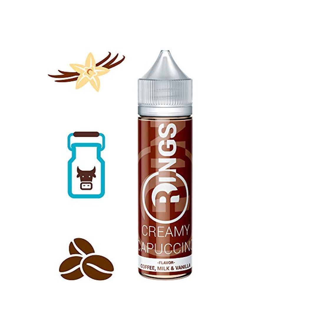 Product Rings E-Liquid Creamy Capuccino 50ml 70VG/30PG liquido vaper sin nicotina sabor a