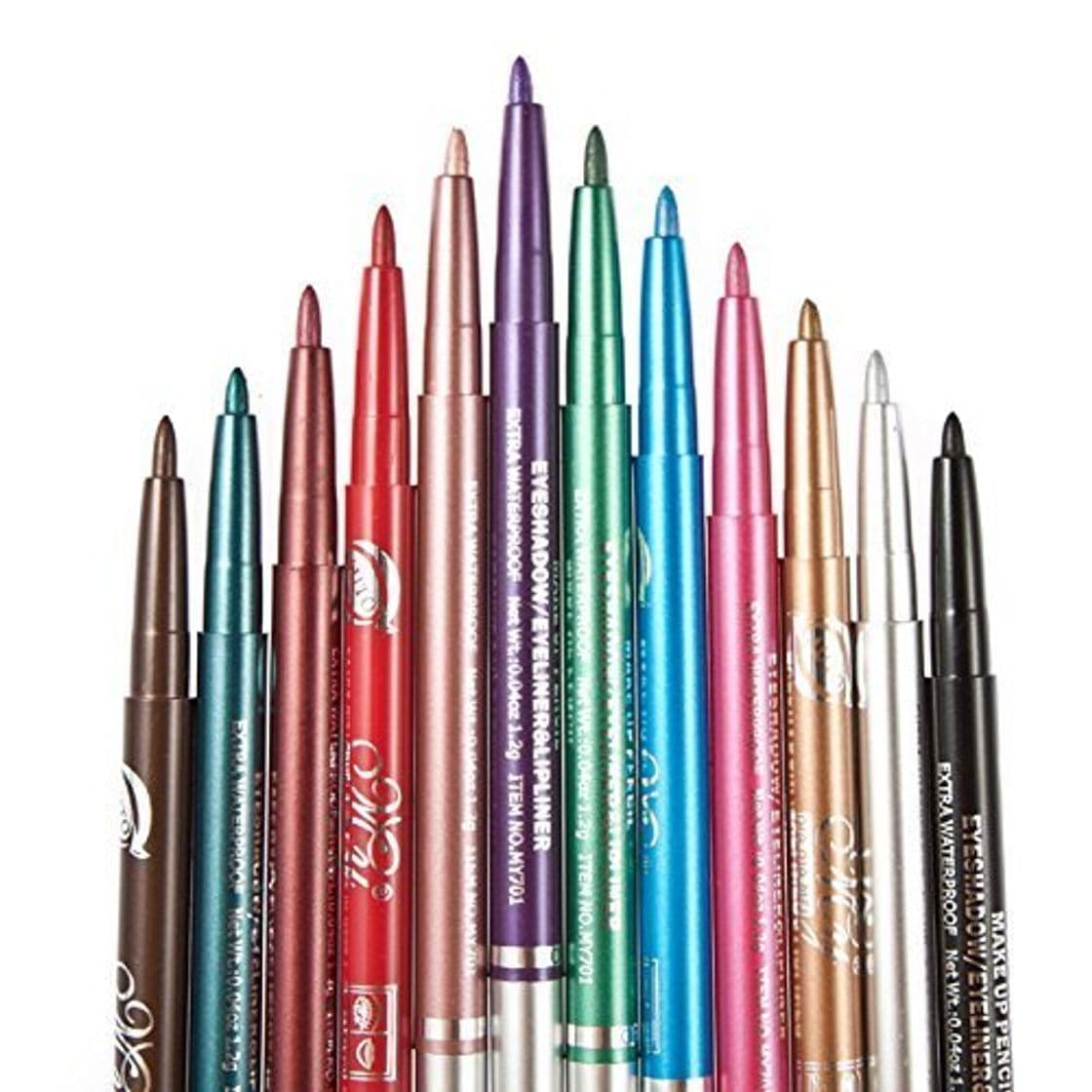 Product 12 Colores Delineador de ojos Eyeliner de color prueba de agua Eye