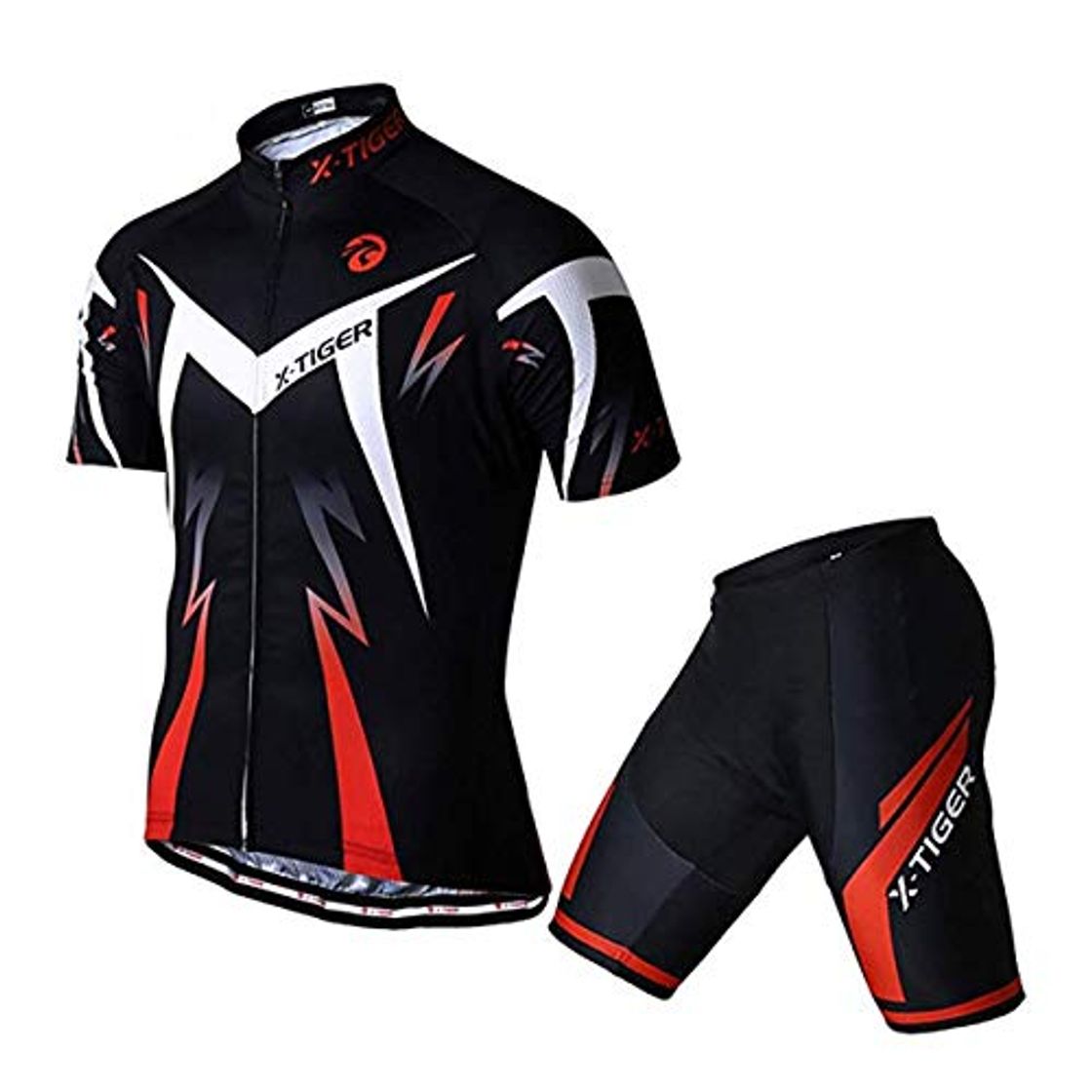 Product X-TIGER Hombres de Bicicleta Manga Corta Maillots con 5D Acolchado Gel MTB