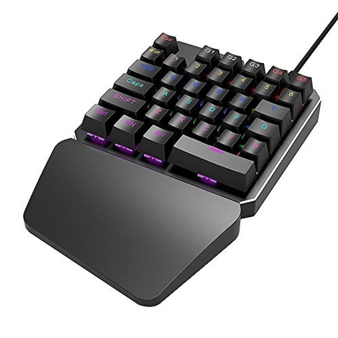 Lugar FELiCON Teclado Mecánico de Mano Única para Juegos 35 Teclas RS-7 USB