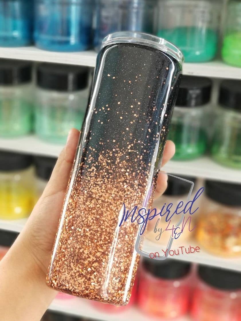 Fashion Ombre glitter tumbler 