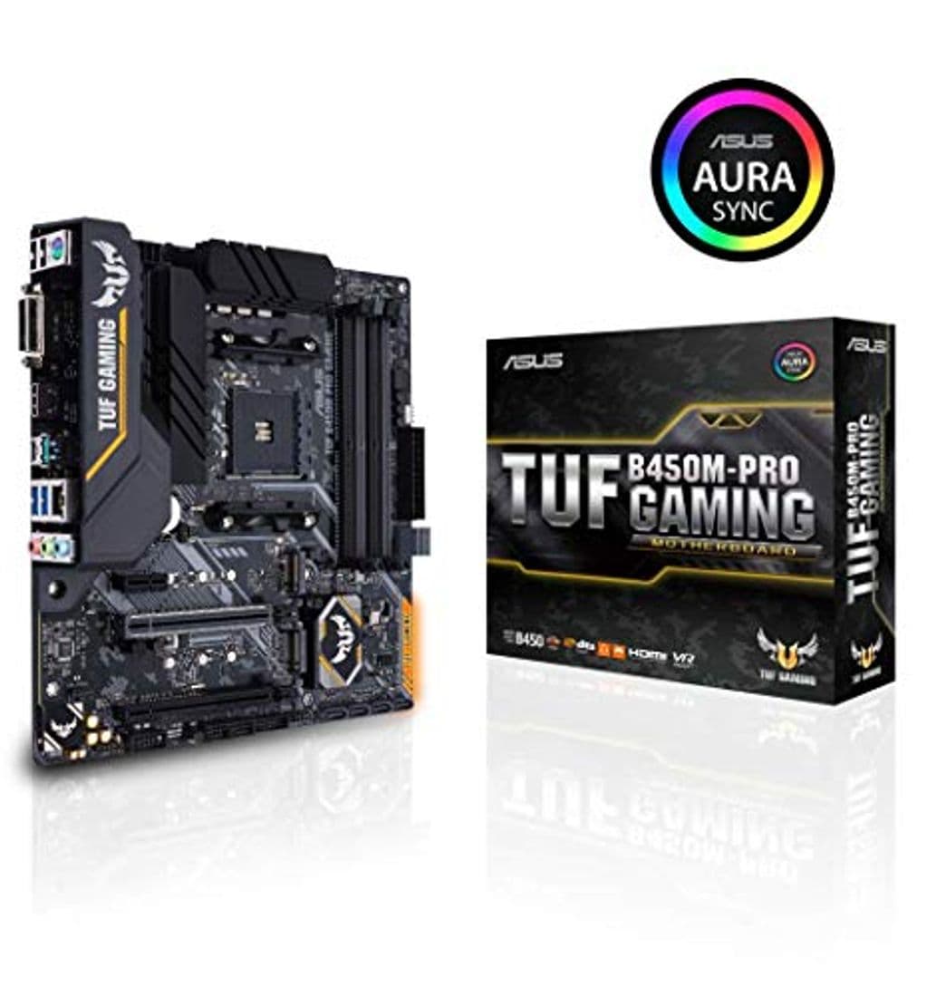 Electrónica Asus TUF B450M-PRO Gaming - Placa Base de Gaming mATX AMD B450