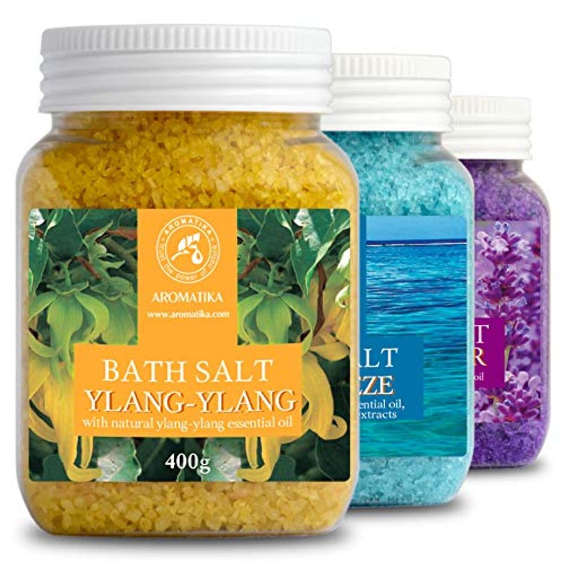 Product Set Sales de Baño 3x400g con Aceite 100% Natural Lavender