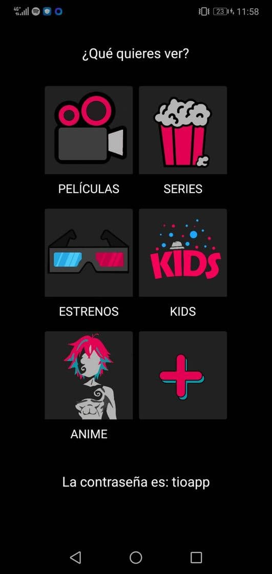 App Apps de series, películas, estrenos etc. 