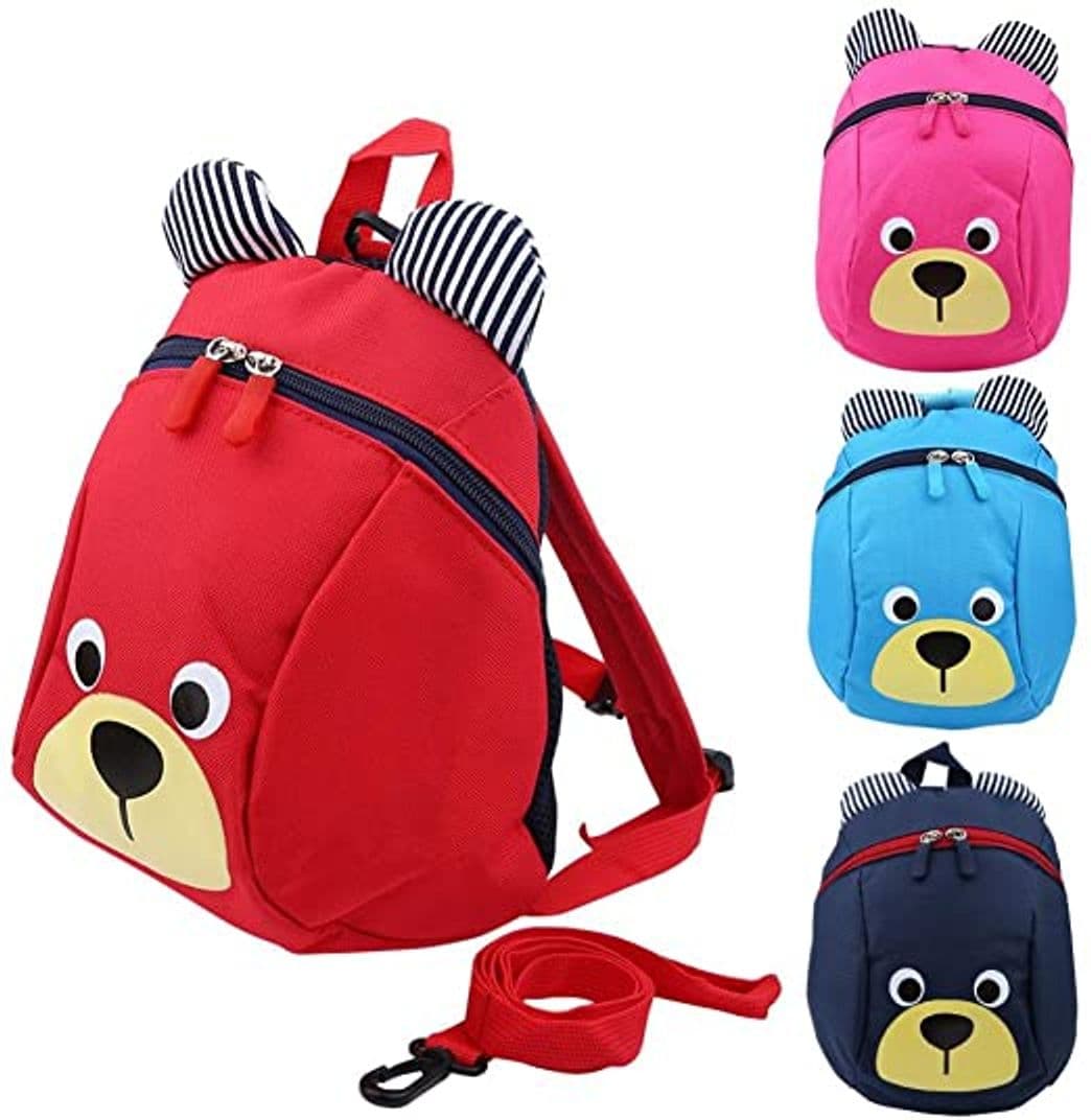 Moda Mochila para niños,TEAMEN® Anti Pérdida de niños Mochila, Mini Oso Escuela Mochila,para