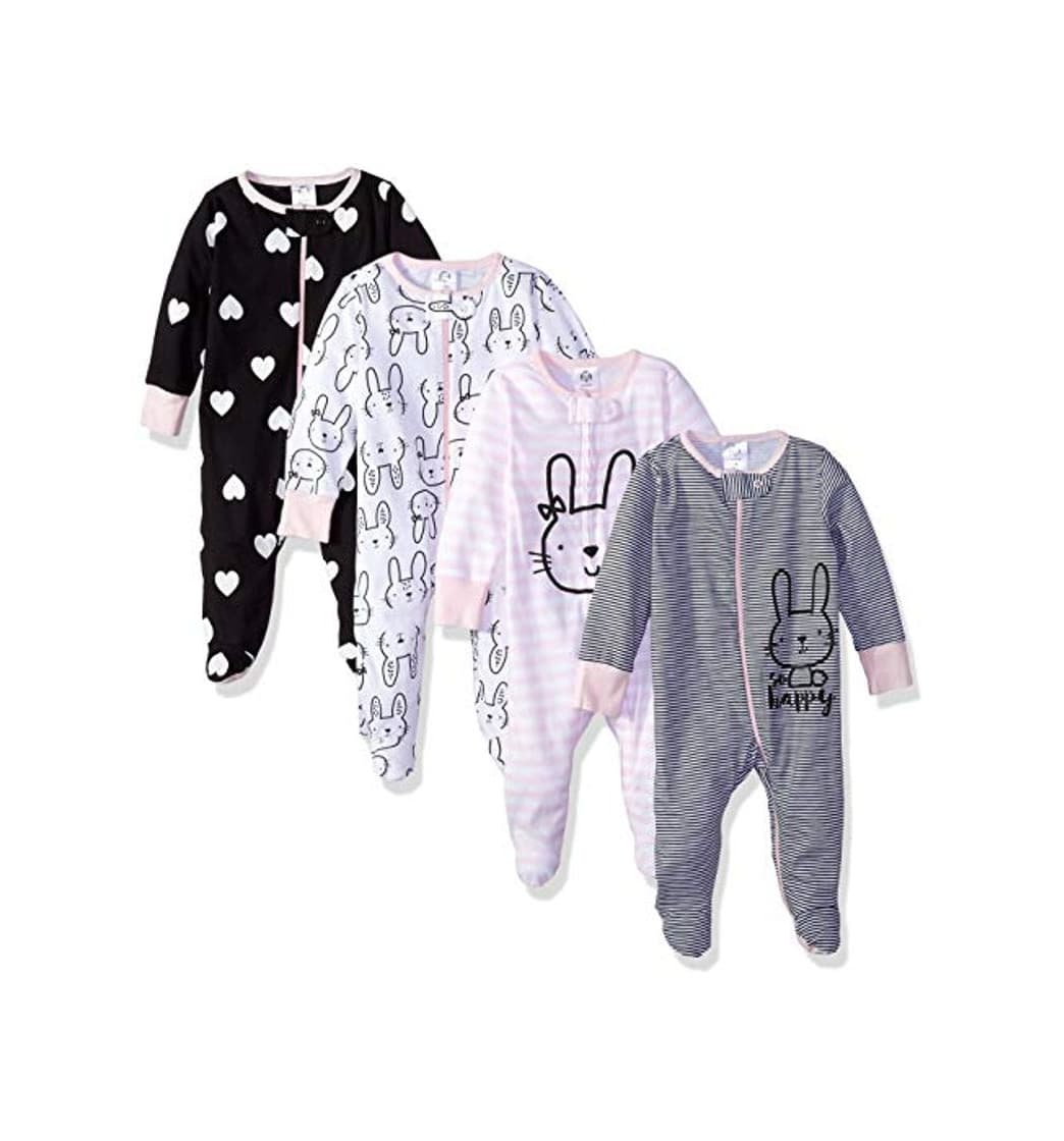 Fashion Gerber Baby Girls' 4-Pack Sleep 'N Play