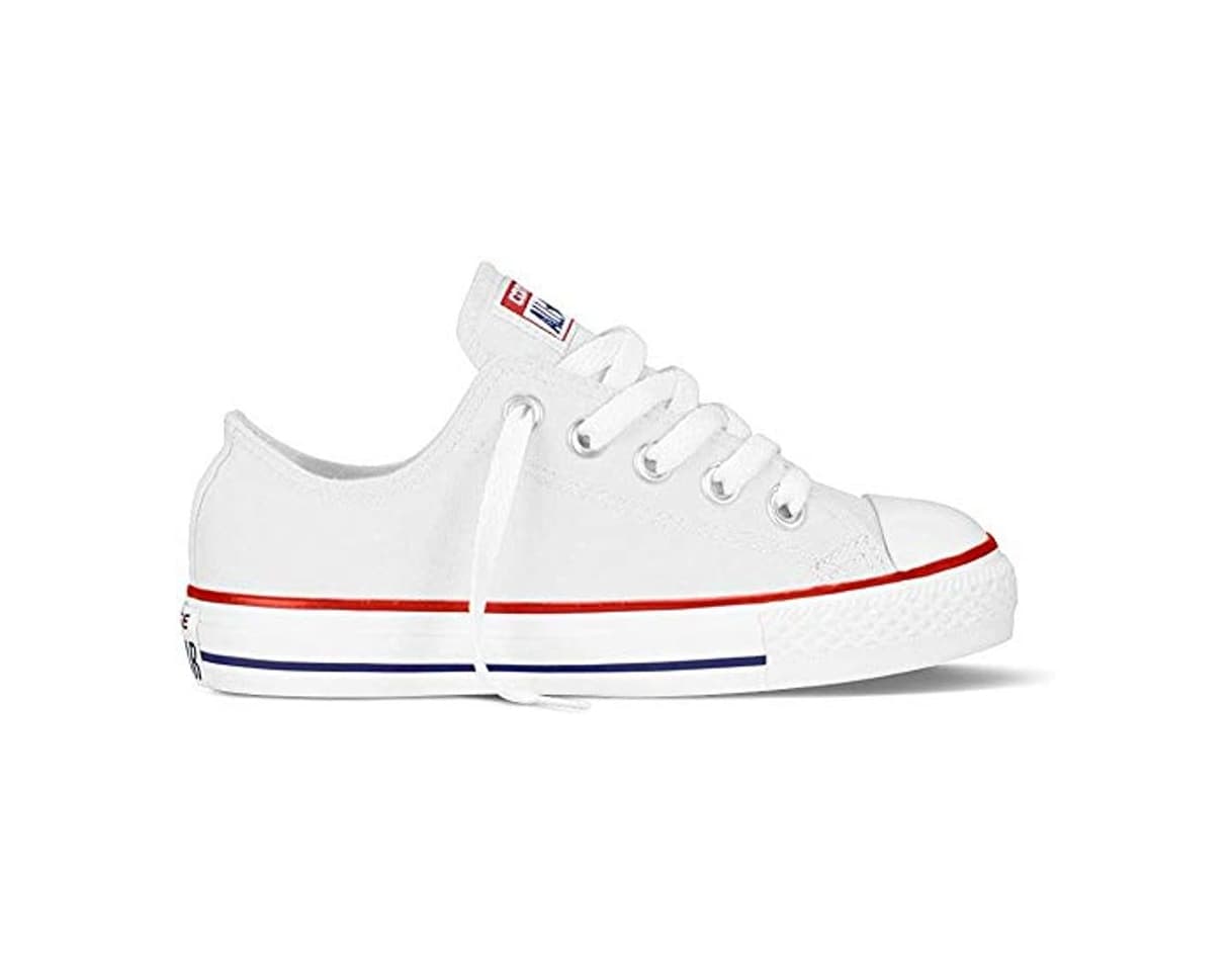 Moda Converse Chuck Taylor All Star, Zapatillas de Lona Infantil, Blanco, 33 EU