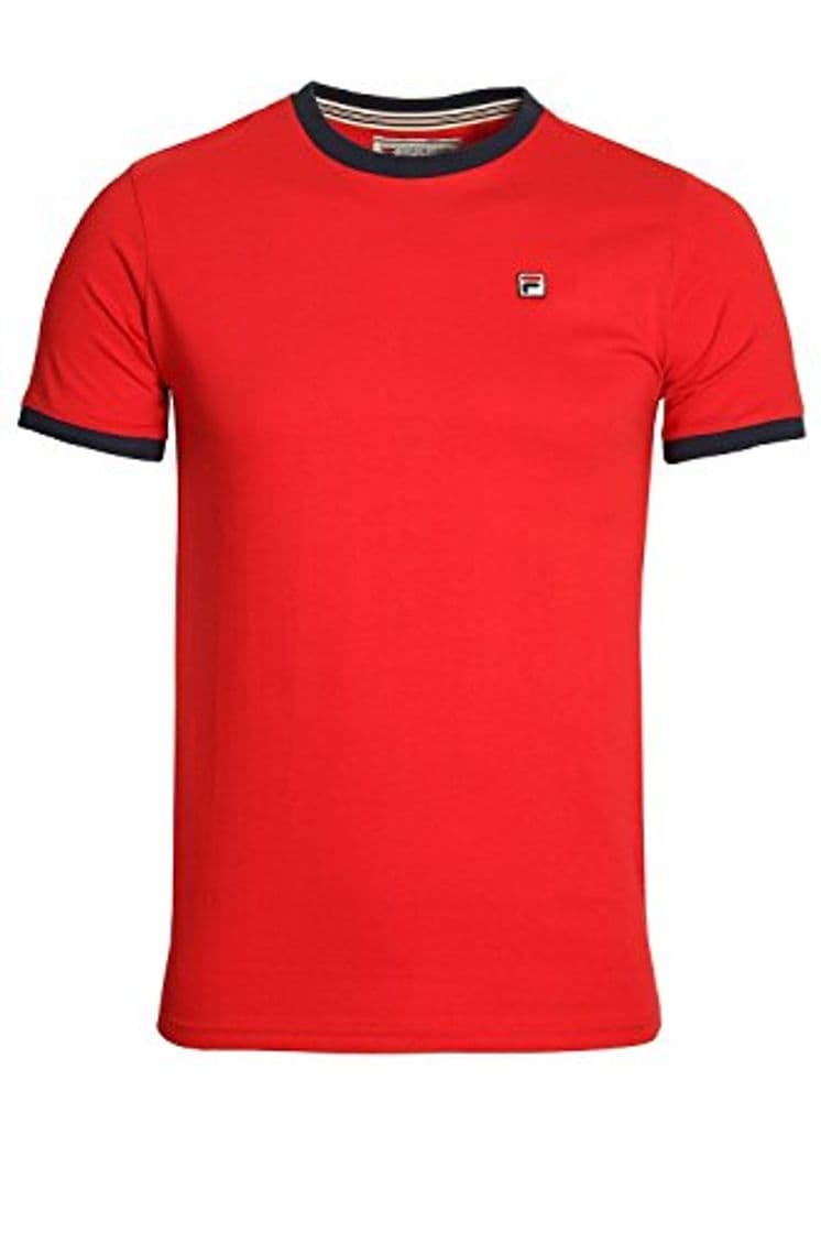 Moda Fila Vintage Ringer T Shirt Red