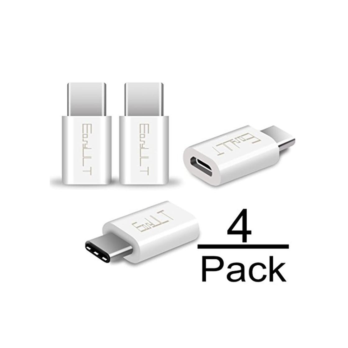 Product EasyULT Adaptador USB C, 4 Pack Adaptador USB Type C a Micro