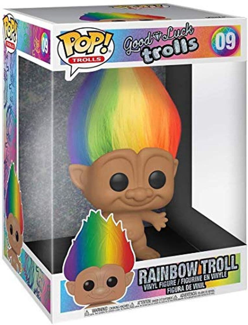 Product Funko- Pop Classic-10 w/Chase Trolls Classic 10" Troll Multicolored Hair Figura Coleccionable,