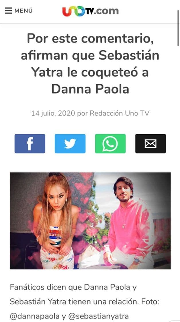 Moda ¿Sebastian Yatra y Danna Paola? 