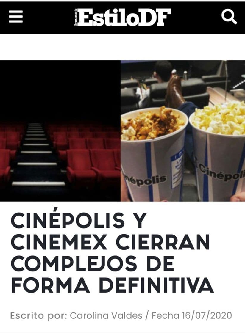 Moda ¿Cinépolis y Cinemex cierran? 