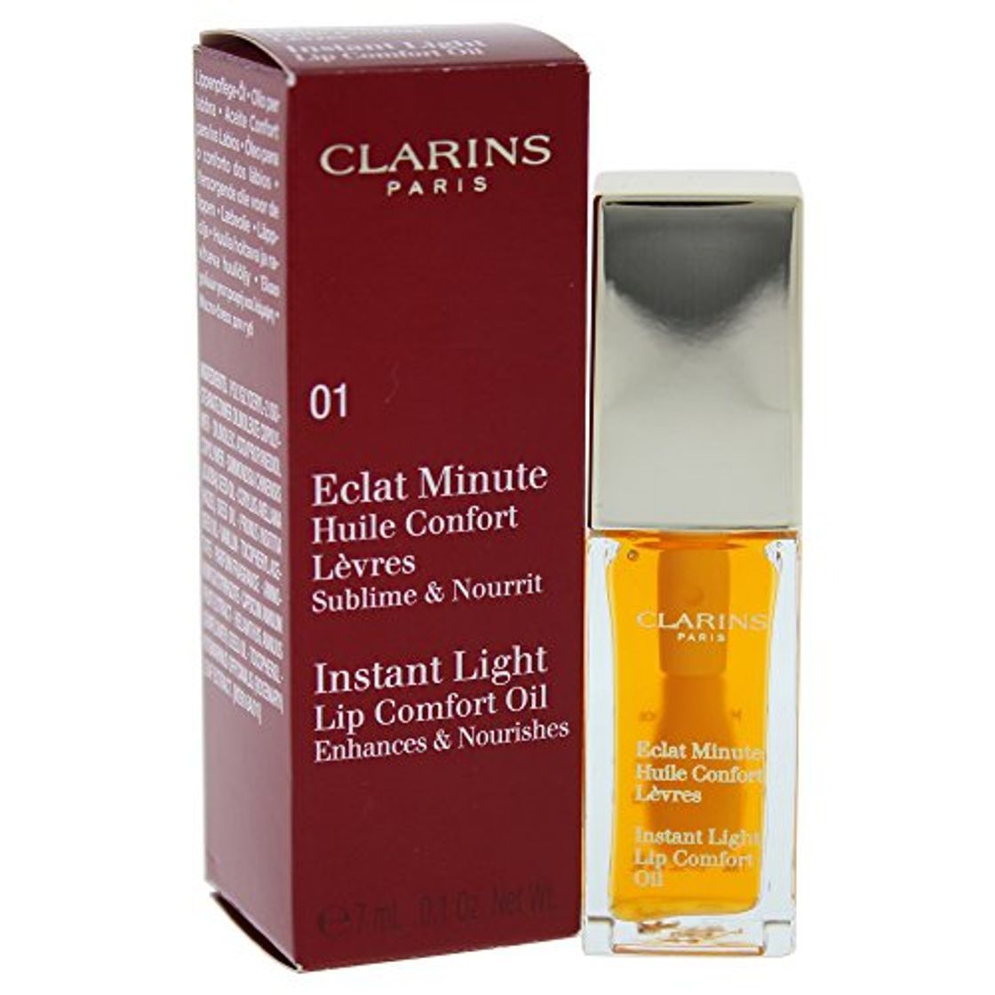 Beauty Clarins Eclat Minute Huile Confort Lèvres #01-Honey 7 ml