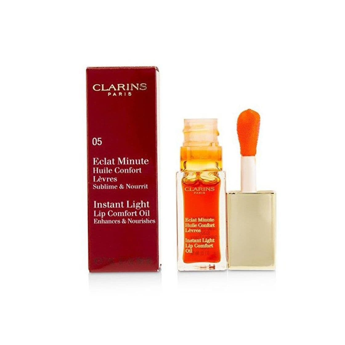 Beauty Clarins Eclat Minute Huile Confort Lèvres Brillo Labial Color 05 Tangerine