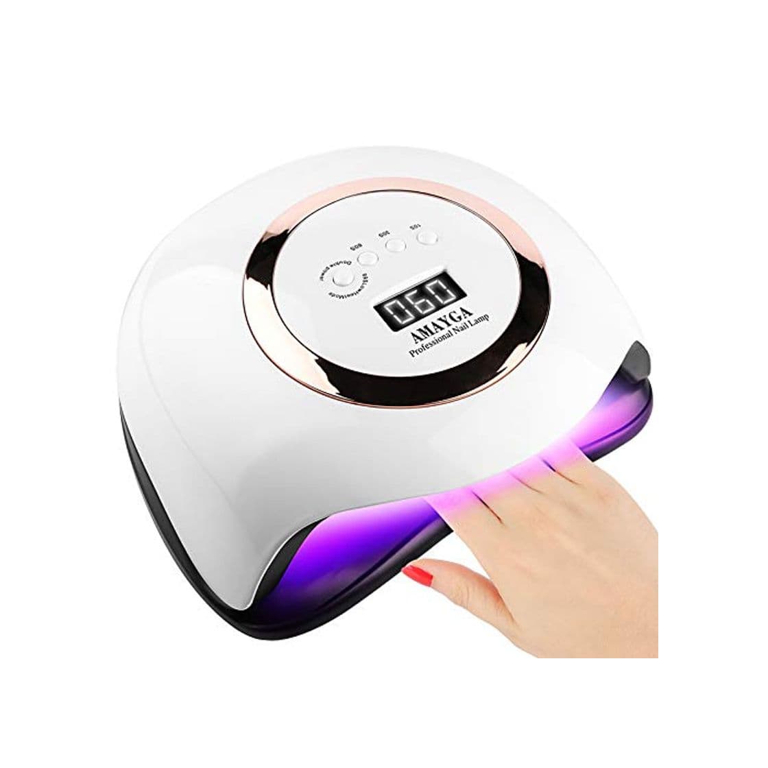 Producto AMAYGA Lampara LED Uñas 168W Profesional Secador de Uñas LED UV Lampara