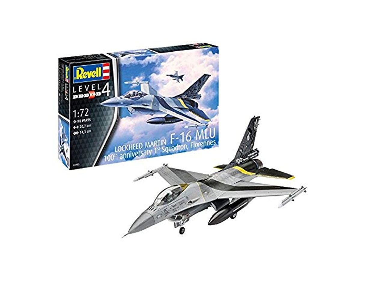 Product Revell-Monogram-F-16 MLU 100th Anniversary Maqueta Avión, Multicolor, 1:72 Scale