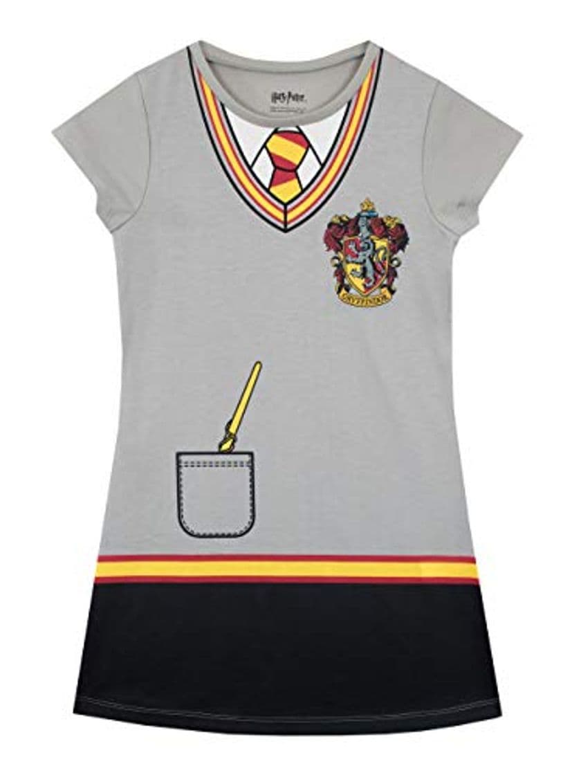 Moda HARRY POTTER Camisón para Niñas Gryffindor Gris 6