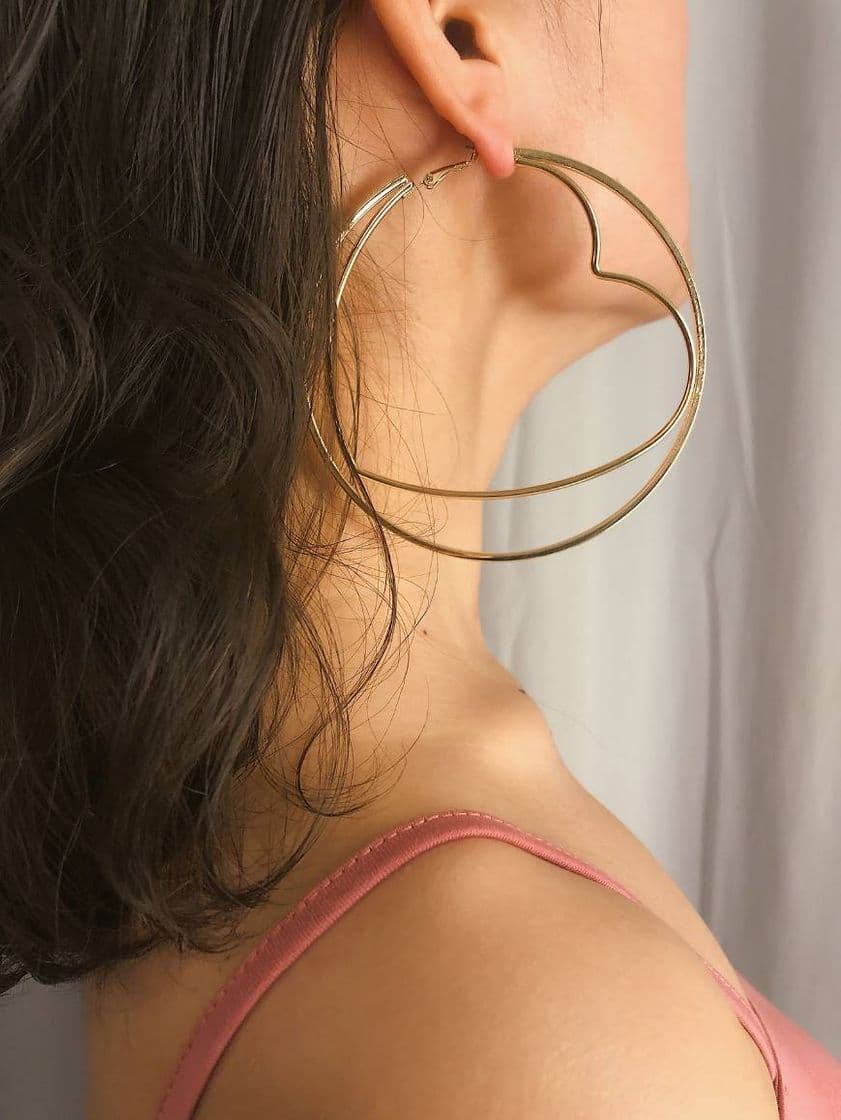 Moda Pendientes de aro dobles 