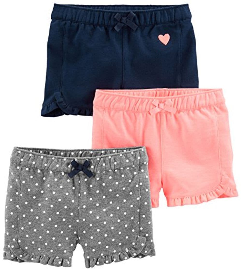 Fashion Simple Joys by Carter's - Bermudas - para bebé niña rosa Pink.gray