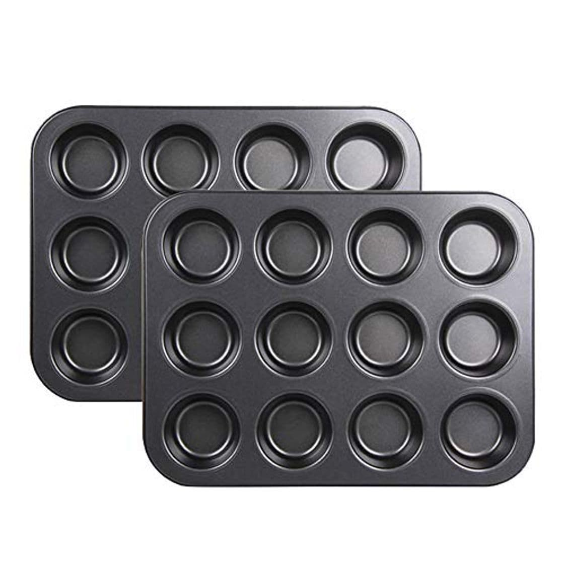 Elemento de la categoría hogar 2 moldes para horno con 12 agujeros para cupcakes