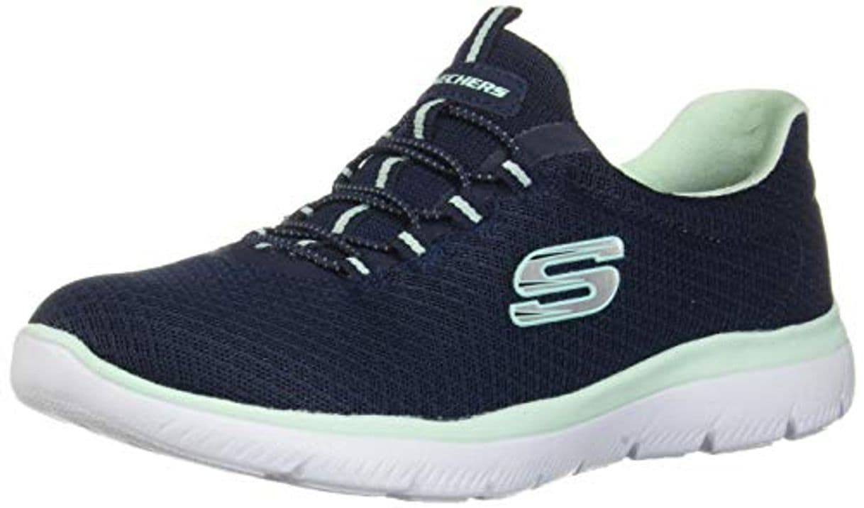 Place Skechers Women 12980 Low-Top Trainers, Blue