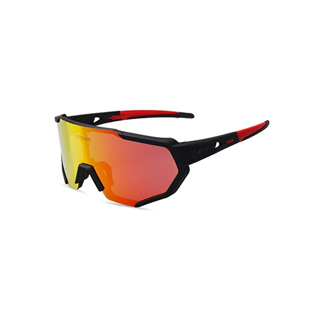 Moda X-TIGER Gafas Ciclismo CE Certificación Polarizadas con 3 Lentes Intercambiables UV 400