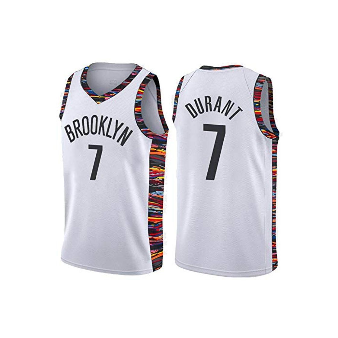 Producto A-lee Camiseta de Baloncesto para Hombre,Brooklyn Nets #7 Kevin Durant. Bordado Swingman