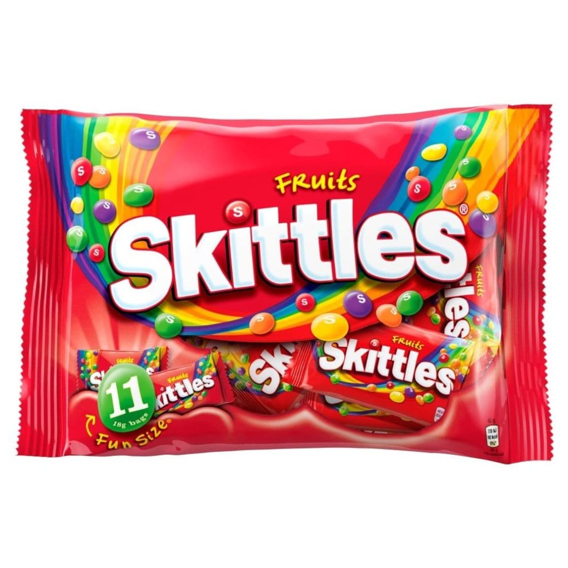 Producto SKITTLES CHEWY FRUIT FLAVOUR CANDIES IN CRISP SUGAR SHELL FUN SIZE PACK