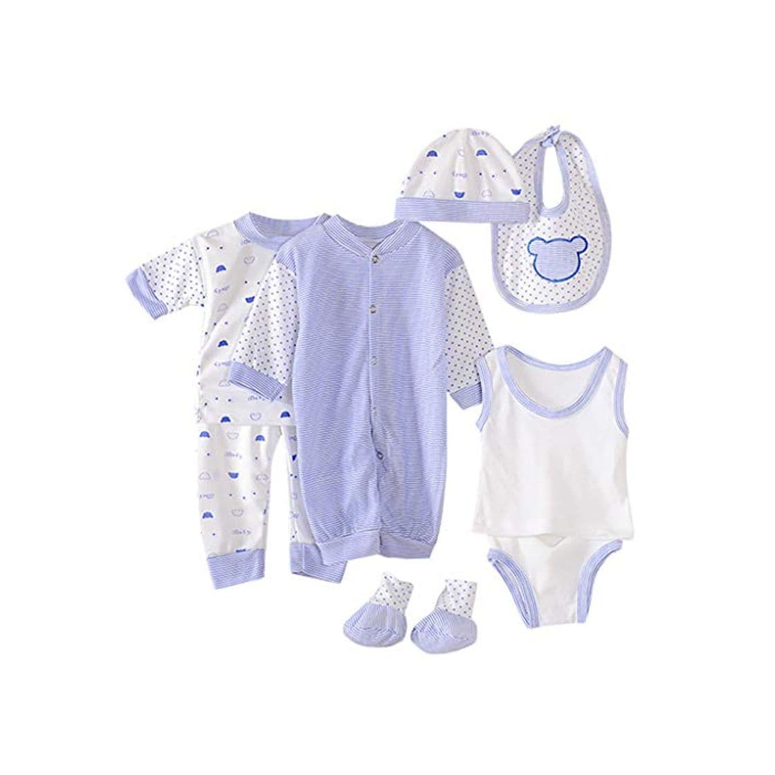 Moda 0-12 Meses,SO-buts 8pcs Recién Nacido Niño Bebé Niña Otoño Invierno Hospital Tops