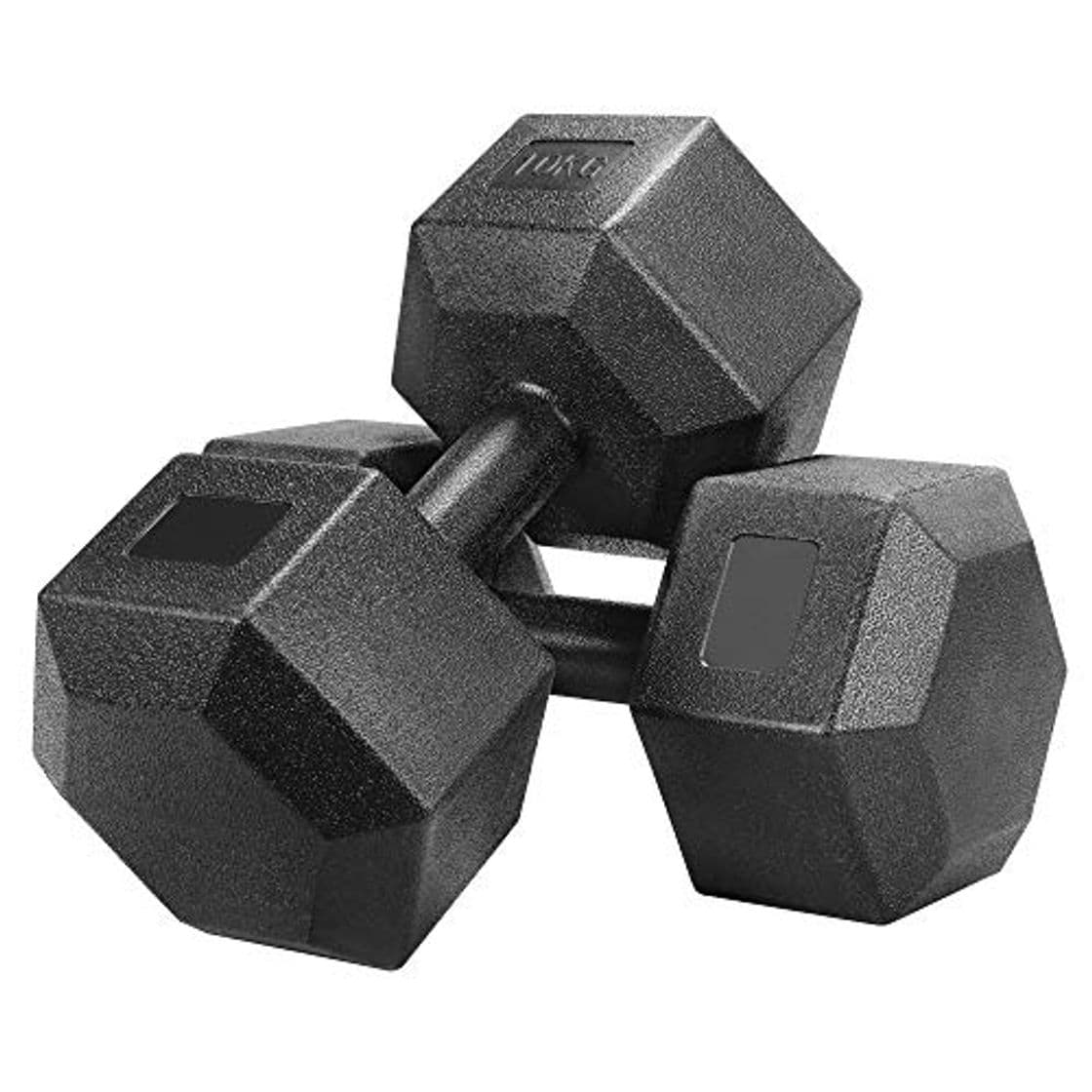 Producto Yaheetech Un Set de 2 Piezas Mancuernas de Ejercicio Mancuerna para Gimnasio Fitness Negra 5 KG