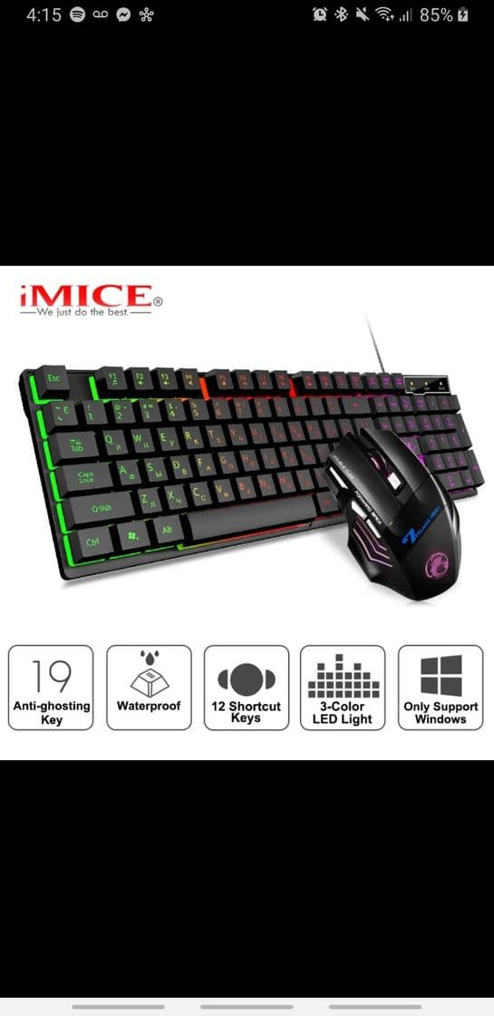 Product Pack teclado y mouse gamer🕹️💥