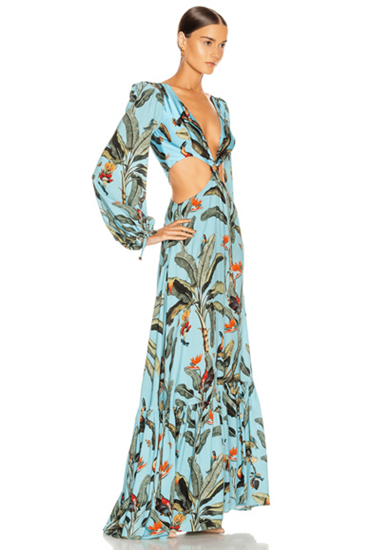 Moda Patbo tropical print maxi dress