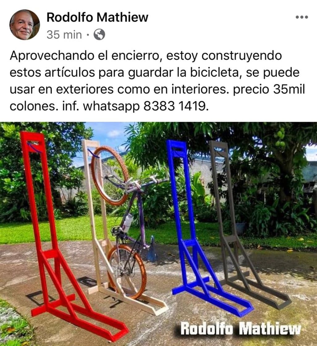 Fashion Estructura de metal para guardar tu bicicleta 