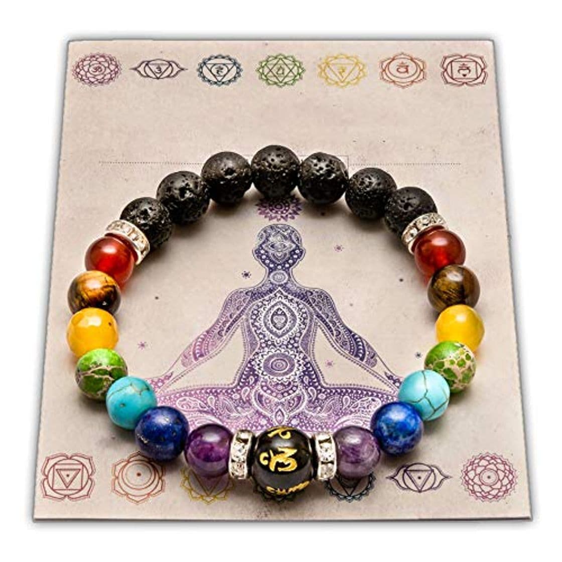 Producto Pulsera Doble de 7 Chakras Joyas curativas de Christal