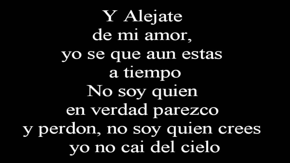 Canción Aléjate de Mí