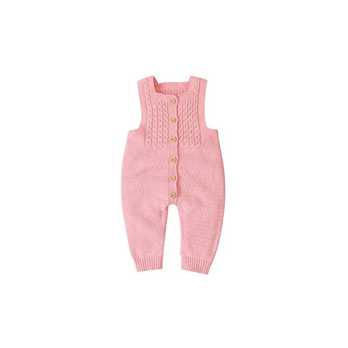 Moda HFDJTAFS Mamelucos para bebés recién nacidos Mono para niñas pequeñas Ropa para bebés de punto de color caramelo Ropa para bebés en general para niños