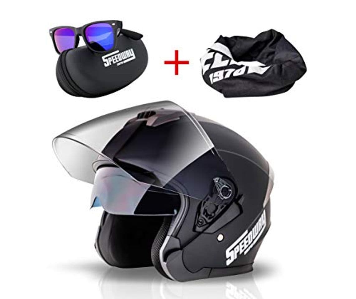 Producto SPEEDWAY 1970 Casco Moto Jet ECE y DOT Homologado - LENA Casco