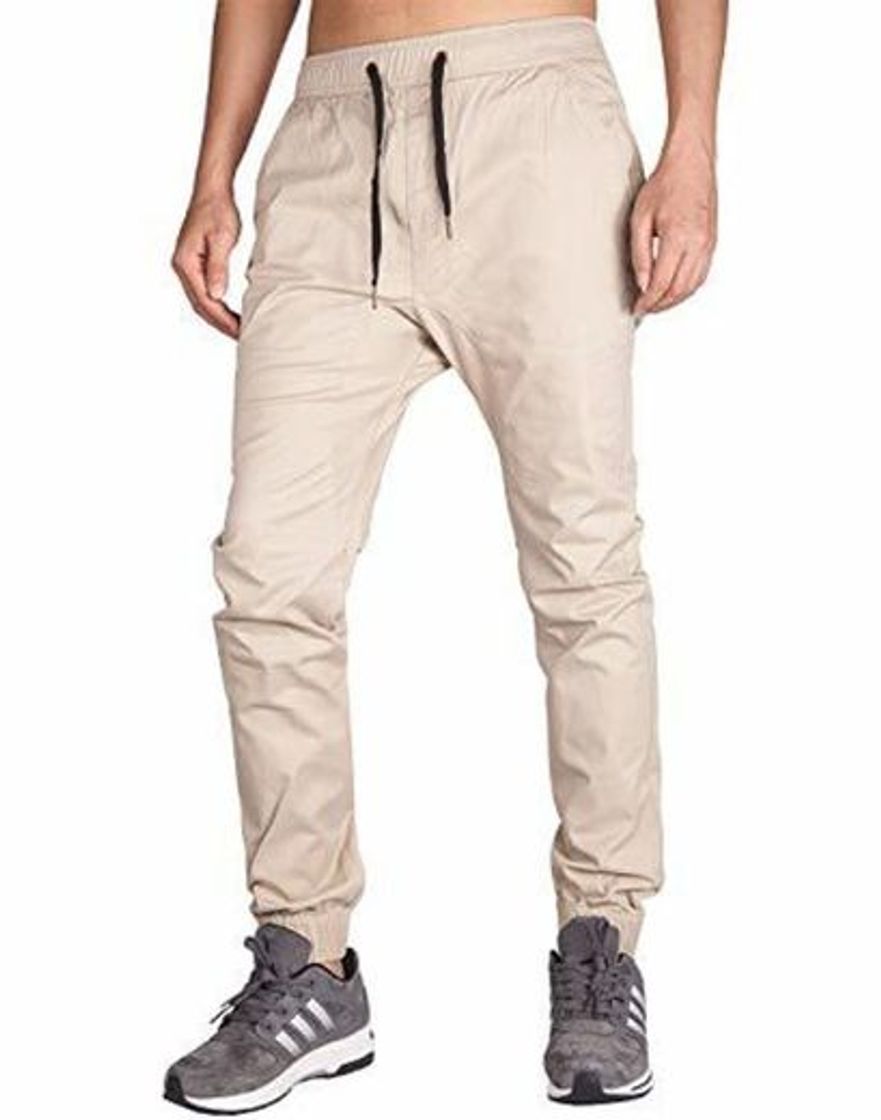 Fashion ITALY MORN Pantalón para Hombre Casual Chino Jogging Algodón 20 Colores