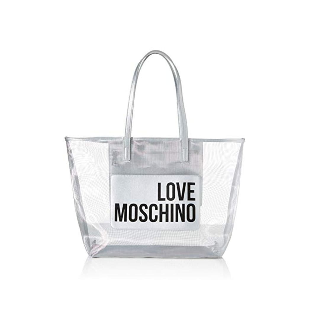 Moda Love Moschino Jc4245pp0a, Bolso tipo tote para Mujer, Plateado