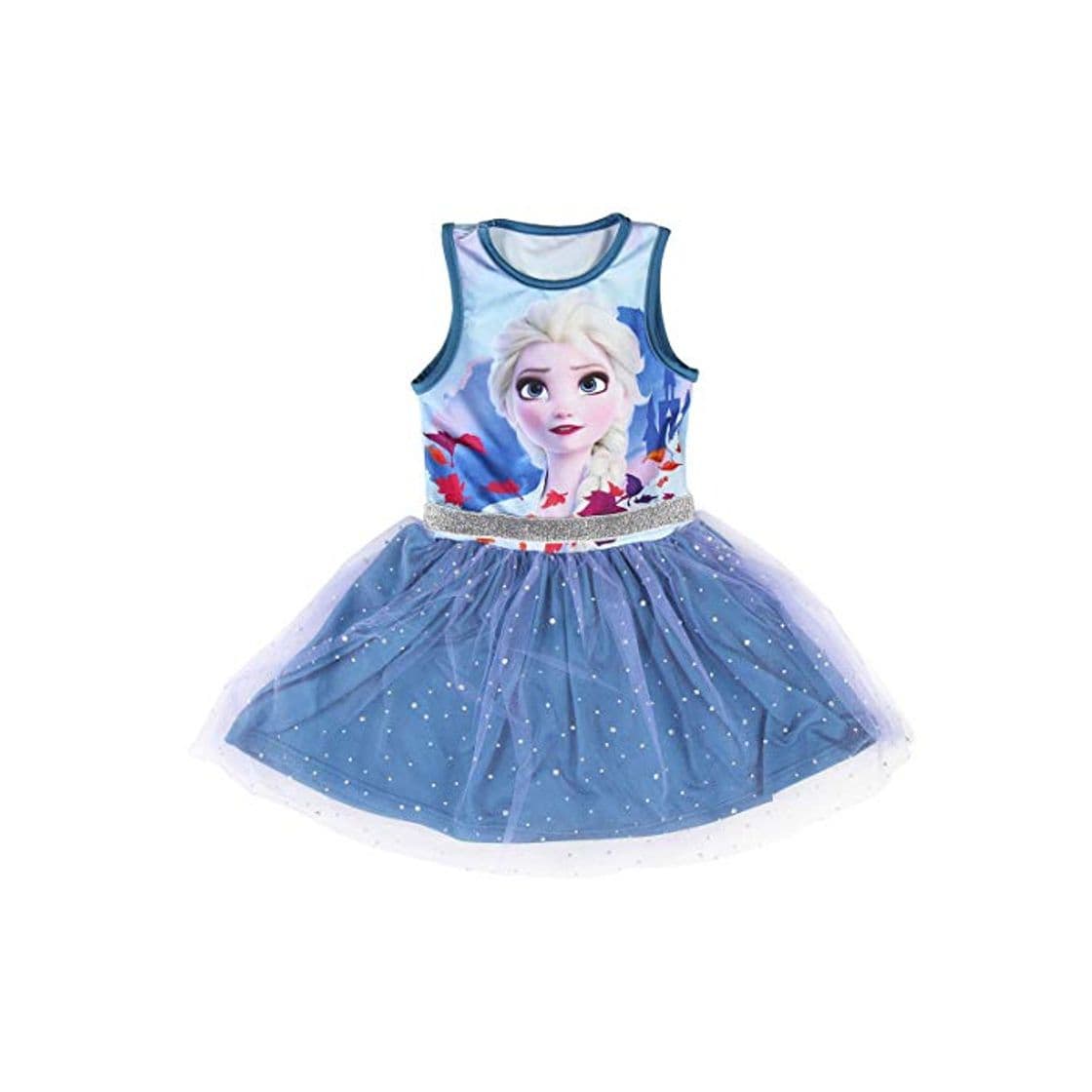 Moda Disney Frozen 2 Vestido para Niñas, Falda Tul Tutú Ballet Brillante 3D,