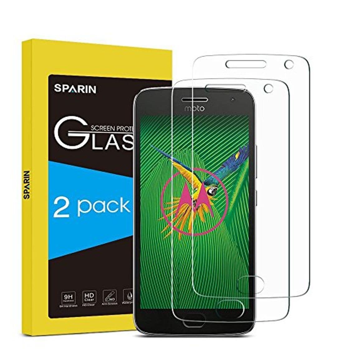 Product [2-Pack] SPARIN Moto G5 Plus Protector de Pantalla