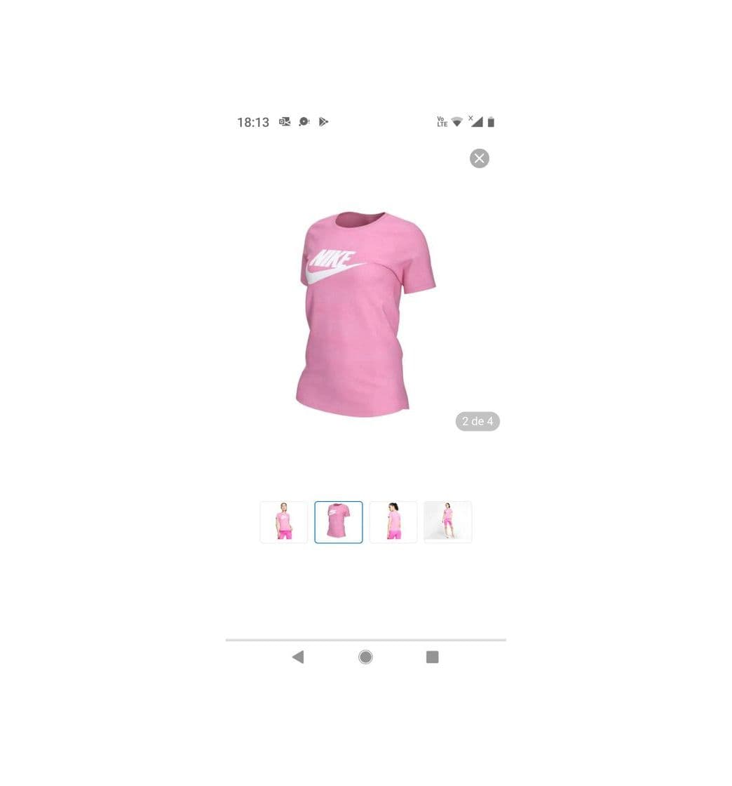 Moda Playera Deportiva Nike Sportswear Essential color Rosa 3352192