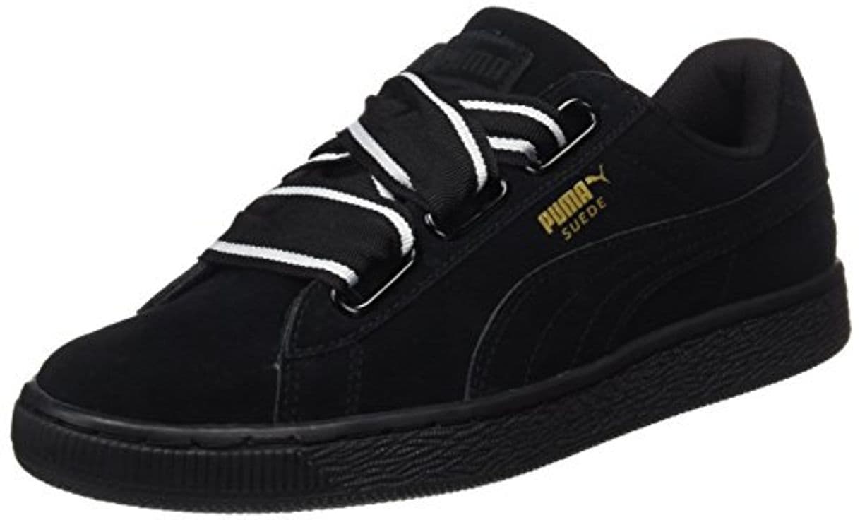 Fashion Puma Suede Heart Satin II 364084-01, Zapatillas para Mujer, Negro