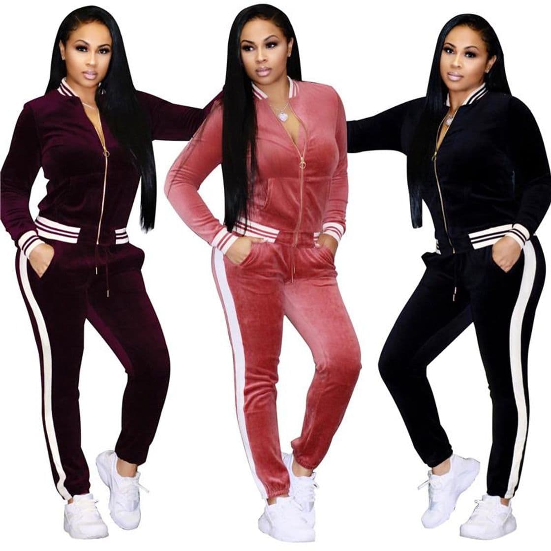 Product Mujeres 2 Piezas Traje Deportivo Colorido Pantalones Casuales Top chándal Traje de