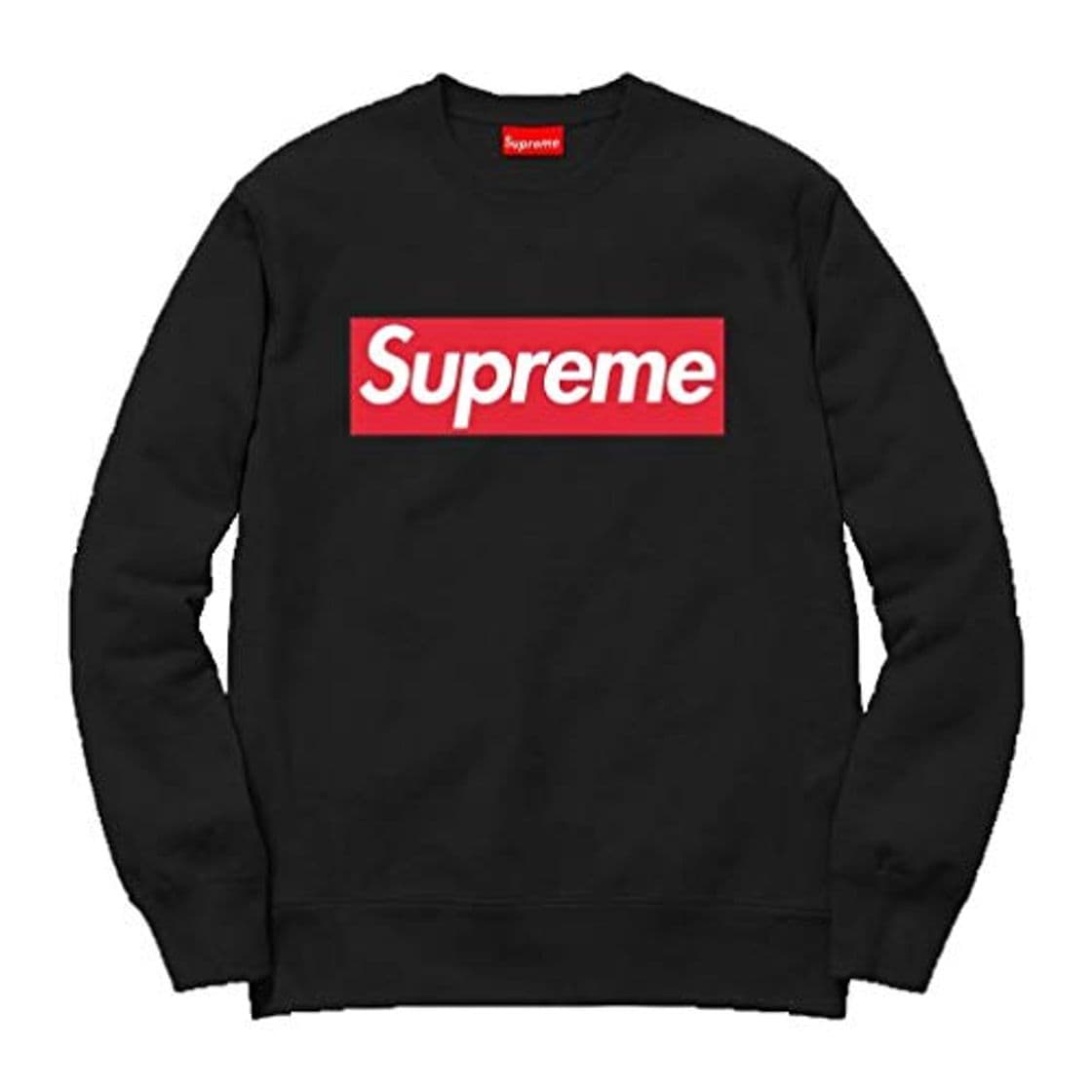 Fashion SUPREME SPAIN -Sudadera SFU01 Sweatshirt Black -Sudadera SIN Capucha Unisex